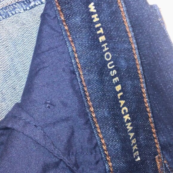 WHITE HOUSE BLACK MARKET THE SKINNY FLARE BLUE JEANS - SIZE 10 - Picture 4 of 6